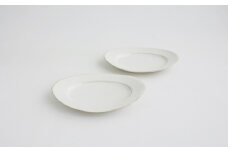 【Awabi ware】 オーバル皿S ペアセット （白磁×２） 《決済から3ヶ月前後で発送》