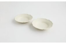 【Awabi ware】輪花皿S ペアセット（アイボリー×２） 《決済から3ヶ月前後で発送》