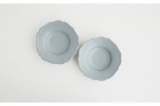 【Awabi ware】輪花中深皿 ペアセット（青マット×２） 《決済から3ヶ月前後で発送》