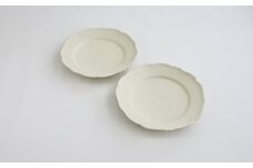 【Awabi ware】輪花皿M ペアセット（アイボリー×２） 《決済から3ヶ月前後で発送》
