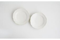 【Awabi ware】輪花皿M ペアセット（白磁×２） 《決済から3ヶ月前後で発送》