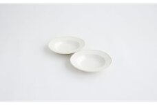 【Awabi ware】 楕円小皿 ペアセット （白磁×２） 《決済から3ヶ月前後で発送》