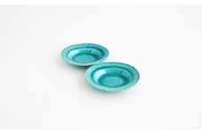 【Awabi ware】 楕円小皿 ペアセット （トルコ青×２） 《決済から3ヶ月前後で発送》