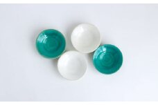 【Awabi ware】丸豆皿 4枚セット（白磁×２・トルコ青×２） 《決済から3ヶ月前後で発送》