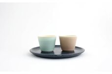 【Awabi ware】掛け分け蕎麦猪口・大 ペアセット（ベージュ・青磁） 《決済から3ヶ月前後で発送》