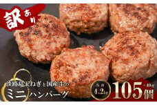 訳アリ 淡路島玉ねぎと国産牛のミニハンバーグ4.2kg　40ｇ×105個
