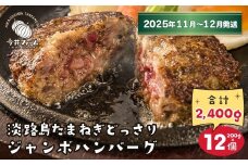 淡路島たまねぎどっさりジャンボハンバーグ 200g×12個【2025年11月～12月発送】