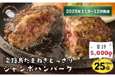 淡路島たまねぎどっさりジャンボハンバーグ 200g×25個【2025年11月～12月発送】