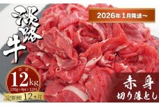【定期便12ヶ月2026年1月発送～】淡路牛赤身切り落とし 1kg（250ｇ×4PC）