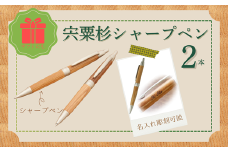 RS4　宍粟杉 シャープペン 2本 セット（名入れ彫刻可能）　 【 オリジナル 木製 ペン シャーペン ネーム 文字入れ お祝い 贈答 プレゼント 卒業 入学 合格 進学 記念品 】