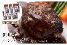 J24　但馬牛ハンバーグ 6個 セット （130g×6） （デミグラスソース付き） 【 但馬牛 黒毛和牛 国産牛 国産 レストラン 牛肉 ビーフ 冷凍 小分け 個包装 ハンバーグ 肉 牛 デミグラスソース 】