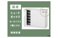 AZ8　国産シューズボックス（ロータイプ②）※開梱設置　【 シューズボックス 靴箱 オーダー サイズオーダー セミオーダー 国産 日本製 家具 収納家具 完成品 】


