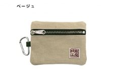 帆布工房 ティッシュ入れ付き ポーチ ベージュ
