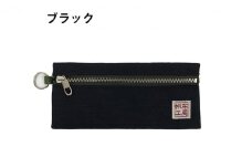 帆布工房 横長 ポーチ ブラック
