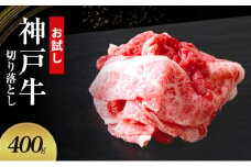 【お試し用】【神戸牛】切り落とし　400g(200g×2P)〔 牛肉 国産牛 和牛 お肉 肉 霜降り おすすめ 高級 グルメ お祝い 冷凍 〕