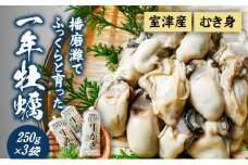 H-13【12月〜3月限定】 室津産むき身牡蠣250g×3袋 