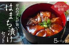 H-140【秘伝のタレ使用】甘めのタレが旨い！ はまち漬けセット(5パック) 