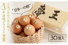 H-159【TVで話題】日本一に選ばれた高級卵「夢王(30個）」たまごかけごはん祭り3年連続グランプリ受賞！