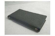 H-184　本革スマホカバー（手帳型Ｍサイズ）　グレー