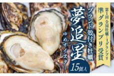 H-224【産地直送】ブランド殻付き牡蠣「夢追星(ゆめオイスター)15個入り」