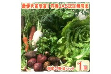 【最優秀賞受賞！甘味＆栄養】有機JAS認証の無農薬、チヨちゃんの野菜１回のみ[952]