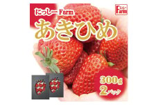 美味しいいちご「にっしーFarmのあきひめ」300g×2パック　011NF02N.