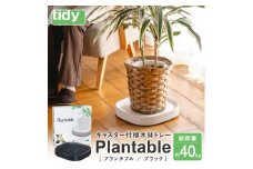 tidy ティディ Plantable（キャスター付植木鉢トレイ）【ブラック】012EB04N.／台 観葉植物 トレイ プランター 受け皿 受皿 鉢皿 らくらく移動 可動式 軽量 ガーデニング リビング オフィス 玄関 掃除用品 掃除 お掃除 日用品 インテリア 雑貨 おしゃれ