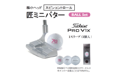 匠ミニパター「スピンコントロール」&ゴルフボールV1X.090BF02S.　/ 練習 本番 テクニック向上 極小ヘッド ヘッド小さめ ミニパター 軟鉄削り出し 東邦ゴルフ