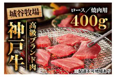 城谷牧場の神戸牛 ロース 焼肉 400g 国産牛 和牛 神戸ビーフ バーベキュー BBQ 冷凍