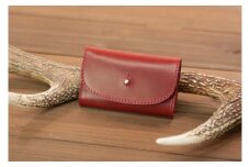 本革 名刺入れ 日本製 レザー 革製品 高級 ビジネス Bliss ピット鞣し WH-07 レッドブラウン