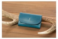 本革 名刺入れ 日本製 レザー 革製品 高級 ビジネス Bliss ピット鞣し WH-07 ブルー