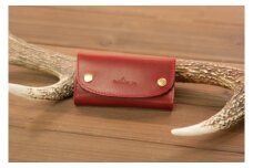 本革 キーケース 日本製 レザー 革製品 高級 Bliss ピット鞣し WH-08 レッドブラウン