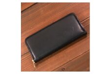 本革 ラウンドファスナー 財布 日本製 レザー 革製品 WH-02 ブラック