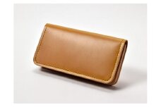 本革 手縫いウォレット日本製 レザー 革製品 高級 Bliss ピット鞣し WH-15 キャメル