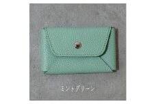 本革 カード 名刺入れ 日本製 レザー 革製品 カードケース Liete WH-21 ミントグリーン
