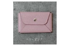 本革 カード 名刺入れ 日本製 レザー 革製品 カードケース Liete WH-21 ベリーピンク