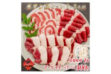 ボタン鍋セット 2～3人前（300g）猪肉（ロース・もも肉・バラ）自家製味噌付き