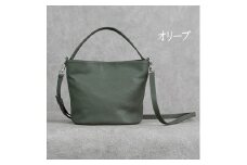 バケットバッグ Liete オリーブ 日本製 革製品 本革 レザー 手作り