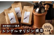 シングルオリジン＜挽豆＞　3種セット　100g×3種【1409248】