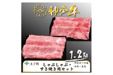神戸牛　TSSS5　しゃぶしゃぶ・すき焼きセット　合計　1200g【1509931】