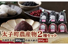 兵庫県産(だいず)丹波黒大豆 300g×3袋+(あずき)丹波大納言 200g×3袋【1522322】