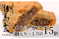 究極の但馬牛“但馬玄®”　メンチカツ　発送目安：ご入金後1ヶ月程度 配送日の指定はできません。但馬玄は脂肪融点が低い不飽和脂肪酸を多く含むマグロのようなあっさりとした脂が特徴です。天然素材を中心とした独自配合飼料で丁寧に育てています。牛肉 香美町 村岡 上田畜産 22000円 01-03