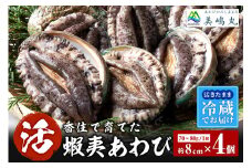 【冷蔵 活あわび 養殖  8cm×4枚 280～320g (1個70～80g）】満点青空レストラン うまい！おせち2023に採用されました 発送目安：入金確認後1ヶ月以内 新鮮 香住で育てた養殖あわびです。昆布を食べて育つ美味しいアワビをお届けします！レシピ入り 兵庫県 香美町 香住 山陰 アワビ 鮑 活アワビ 海鮮 お刺身 BBQ あわびのバター焼き 美嶋丸 18000円 20-01
