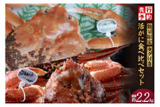 【先行予約】【数量限定 タグ付き活がに食べ比べセット（活黄金がに1.1kg･活松葉ガニ1.1kg）】令和7年11月中旬以降順次発送予定 12月～1月中旬は発送不可 幻のカニ タグ付き黄金がに 冬の味覚の女王 タグ付き松葉がに 特大サイズ 活ガニ 香住からお届け 食べ比べ かにすき お鍋 焼きガニ 香住港 柴山港 兵庫県 香美町 香住 日本海フーズ にしとも かに市場 250000円 07-63 