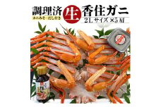 香住ガニ 【調理済み 生 香住ガニ 2Lサイズ 5肩セット 冷凍発送】発送目安：入金確認後、順次発送 カニの本場 香住 身がしっかり入っていること、鮮度が抜群にいいこと。カネニ基準にて厳選した香住ガニのみを使用しています。面倒な殻ムキが不要 ふるさと納税 香美町 香住 足 爪 身 脚 ボイル 人気 ふるさと納税 かに ベニズワイガニ カネニ 35000円 06-14 