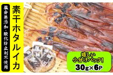 干しあがりきれいな　無添　ホタルイカ素干し　小袋(30g×6袋)