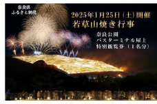 【1月15日（水）正午まで】若草山焼き行事 奈良公園バスターミナル屋上 特別観覧券（１名分）