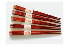 ヒノキ箸 漆塗り 5膳セット(22cm) 食洗器対応 檜箸 ギフト お祝い プレゼント 奈良県 奈良市 G-76