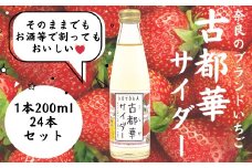 古都華サイダー「24本セット」 古都華 ブランドいちご イチゴ 苺 炭酸 国産 天然 奈良のいちご サイダー 大容量 いちご 飲料 イチゴ ご当地サイダー フルーツサイダー瓶サイダー 古都華 ギフトお土産プレゼント 贈答品 お礼の品 返礼品内祝い 新築祝い ご挨拶 なら 奈良県 奈良市 U-42