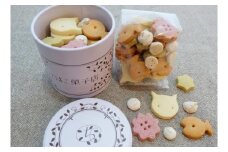 クッキー缶・小（丸缶）ちてはこ菓子店  J-119